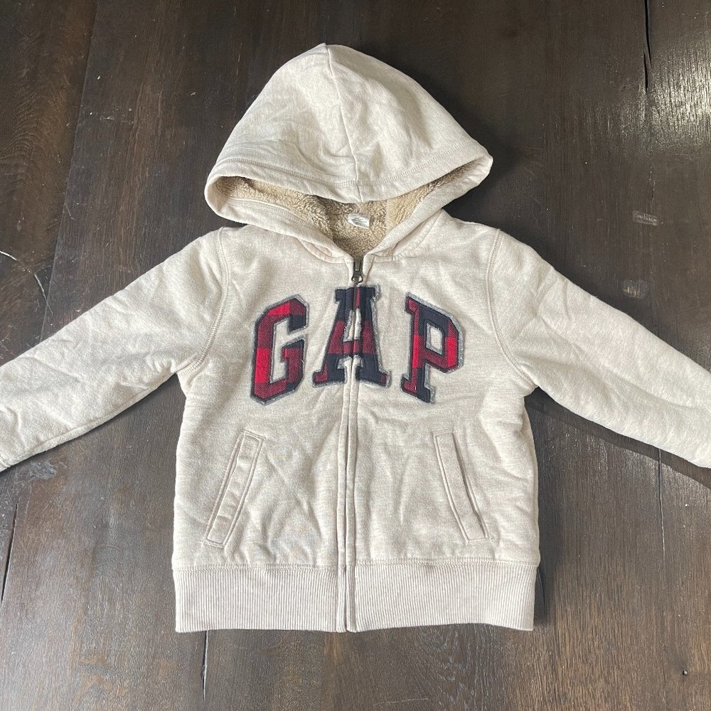 GAP Lined Zip-up Hoodie sz 4